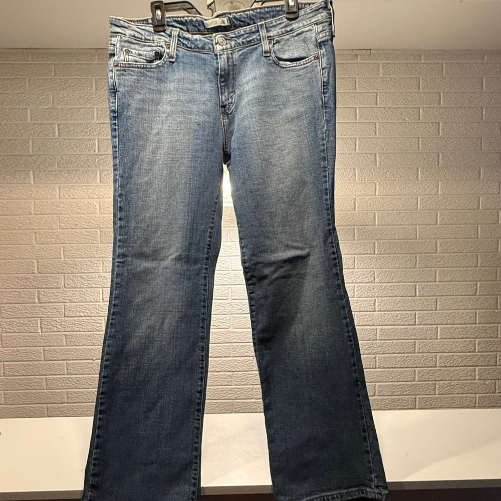 Levi 545 Strauss Co 14M Blue Denim Bootcut Jeans Women's Low Rise Stretch‎